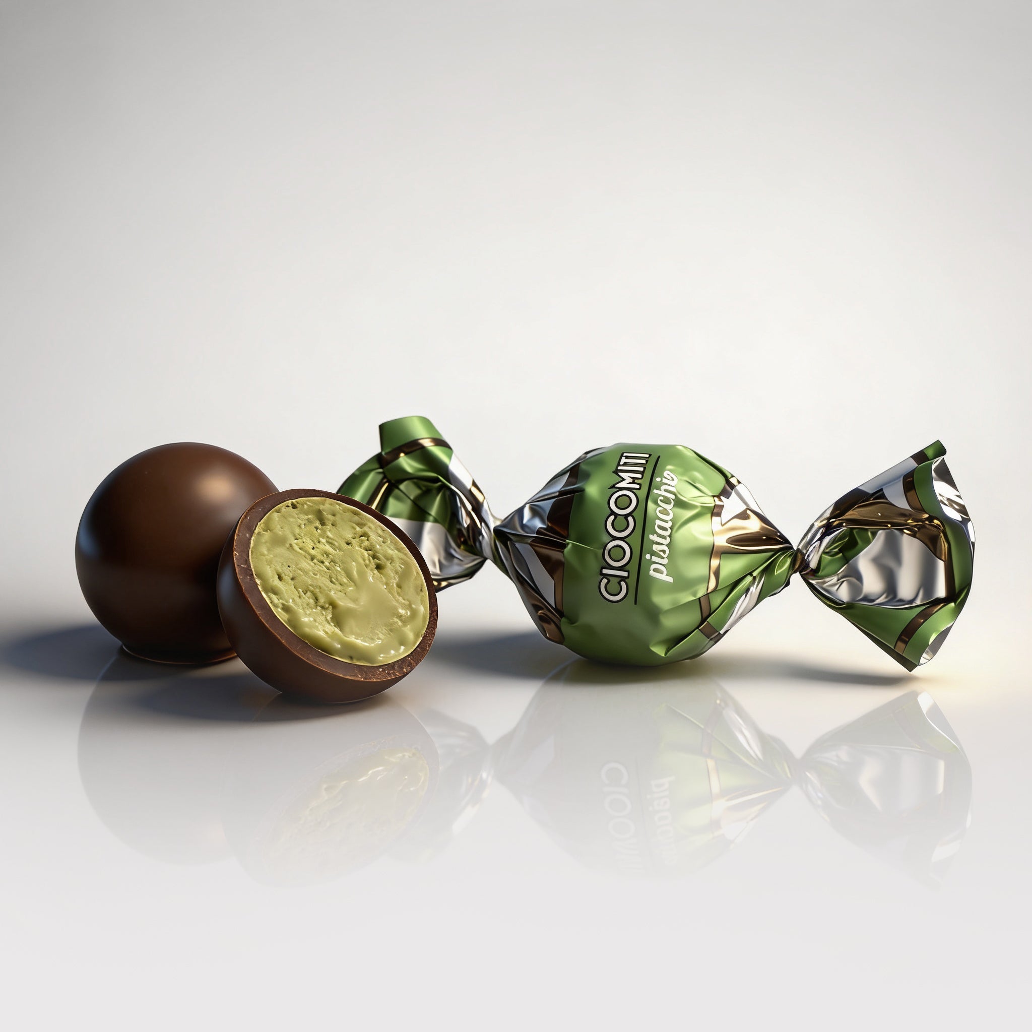 Sfere latte e pistacchio