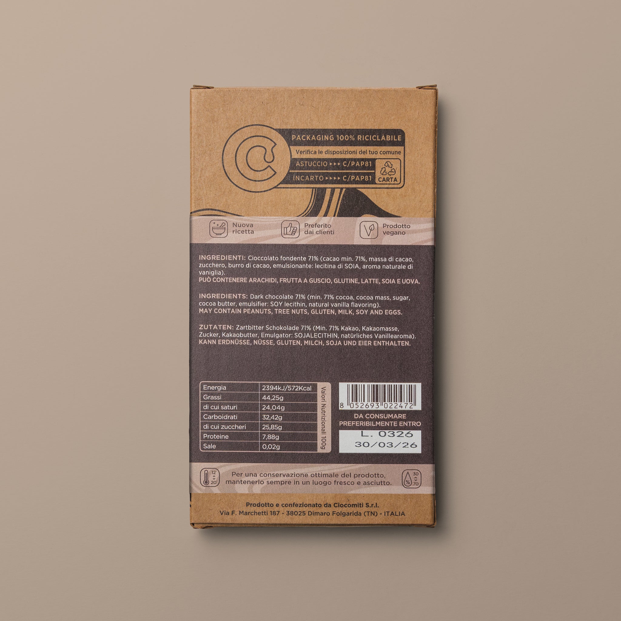 Tavoletta fondente 71%