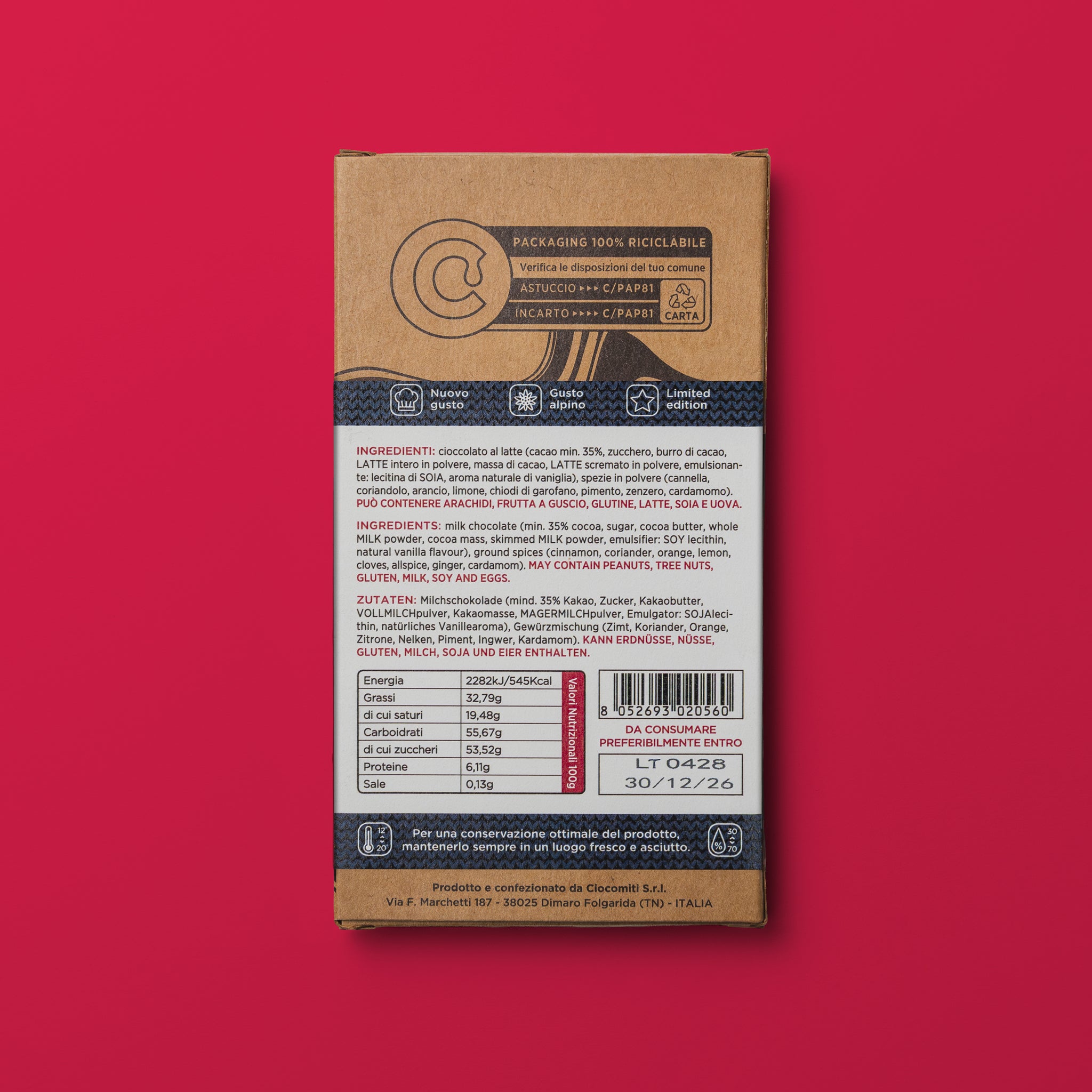 Tavoletta al latte e Pan di Zenzero