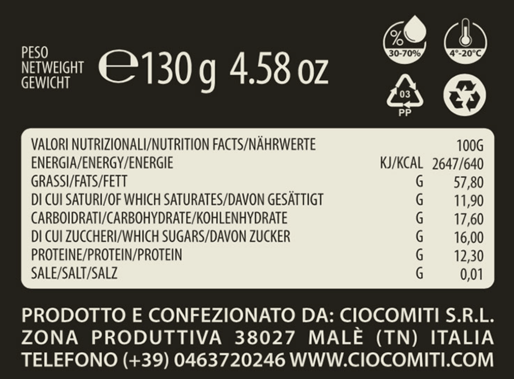 Nocciole Ricoperte Fondente Cuvée 71% - Ciocomiti